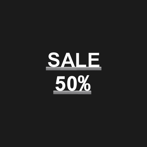 "SALE 50%"